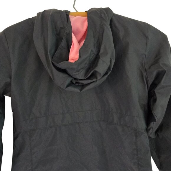 Columbia Girls Black & Pink Hooded Jacket Fleece Lining Zipper Pockets Size S - Picture 6 of 12